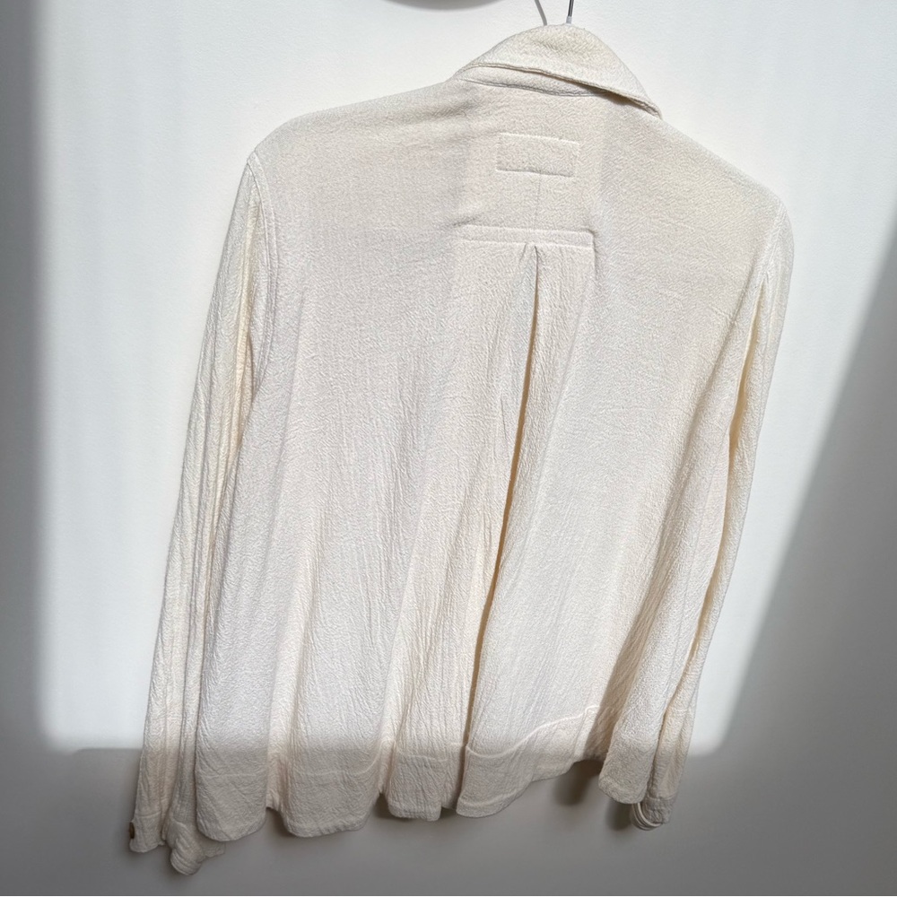 THE GREAT. Cream Button-Up Top - Picture 2 of 2